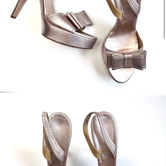 Valentino Metallic Platform Sandal in Rose Gold Sz 40 - Picture 5 of 5